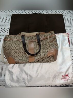 Coach Signature Multifunction Diaper Bag / Tote